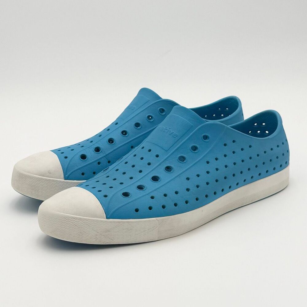 Native Shoes Jefferson Slip On Sandals Ocean Blue - Men’s US 13